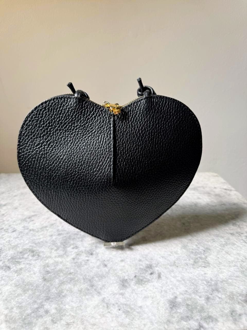 Cartera corazón — Negro